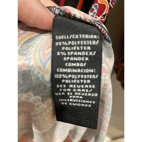 MSK Women’s Floral Dress Cold Shoulder Sleeve Size M - Picture 7 of 7